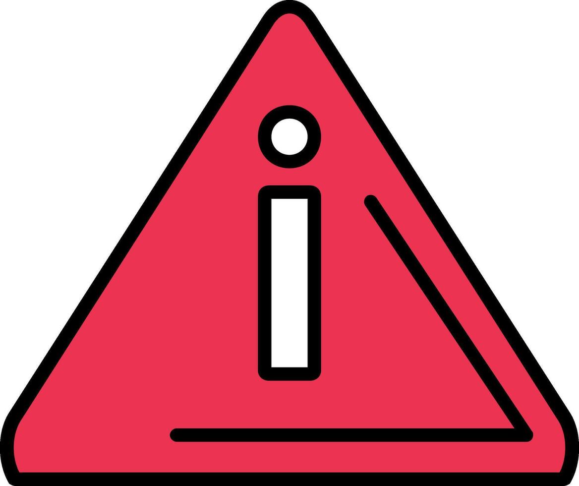 Alert Line Filled Icon vector