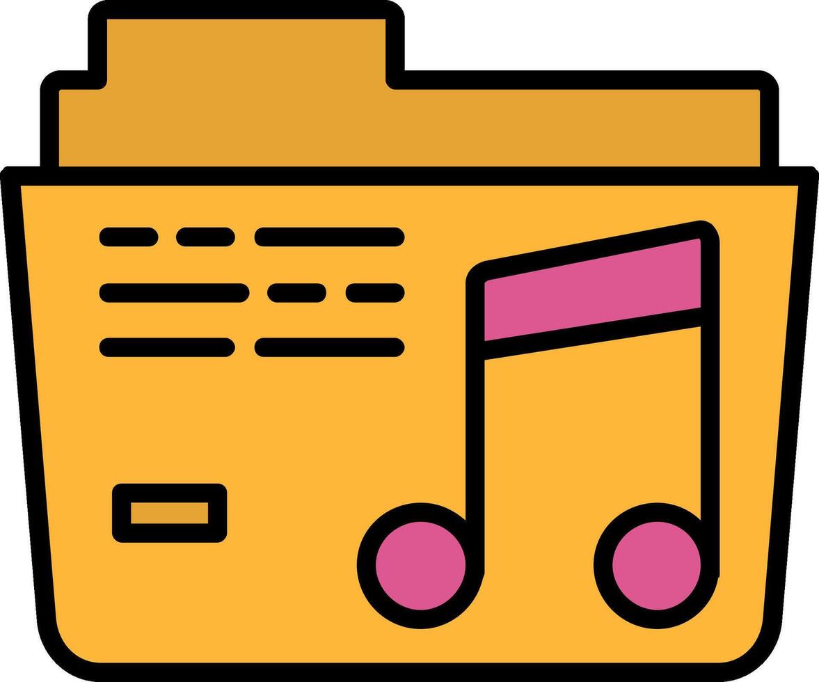 music Line Filled Icon vector