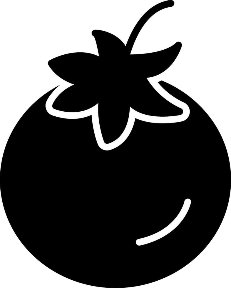 icono de glifo de tomate vector