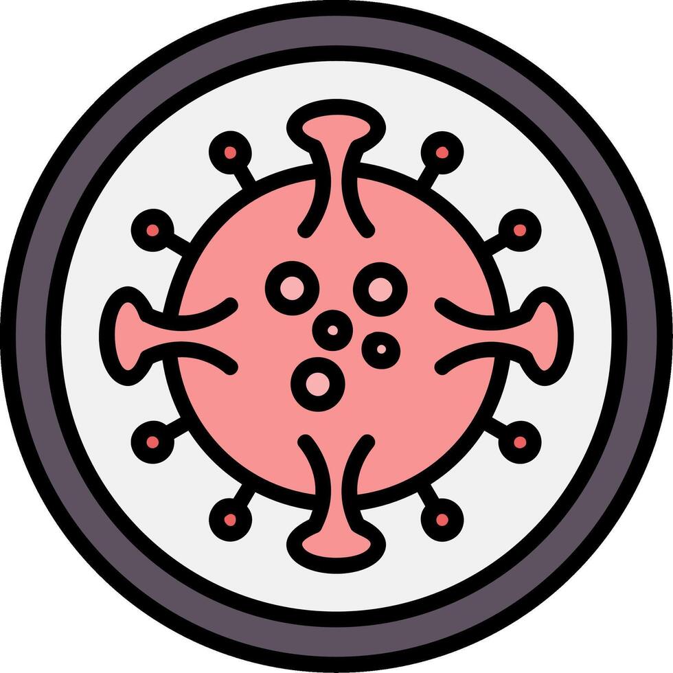 Virus Line Filled Icon vector