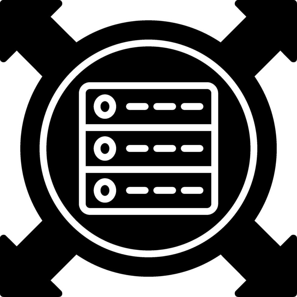 Data Driven Glyph Icon vector