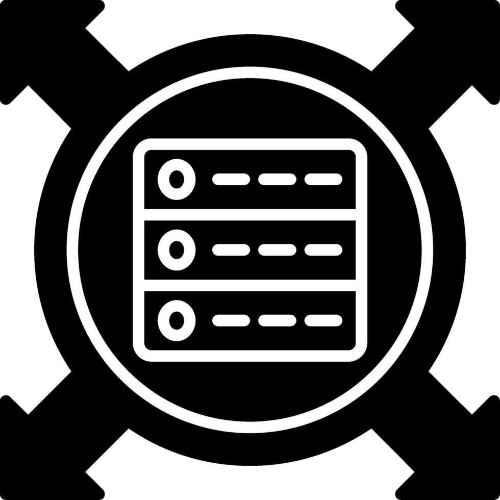 Data Driven Glyph Icon vector