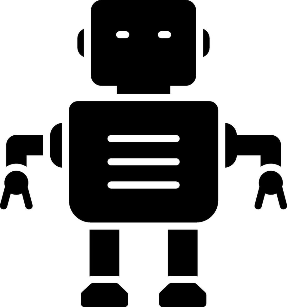 icono de glifo de robot vector