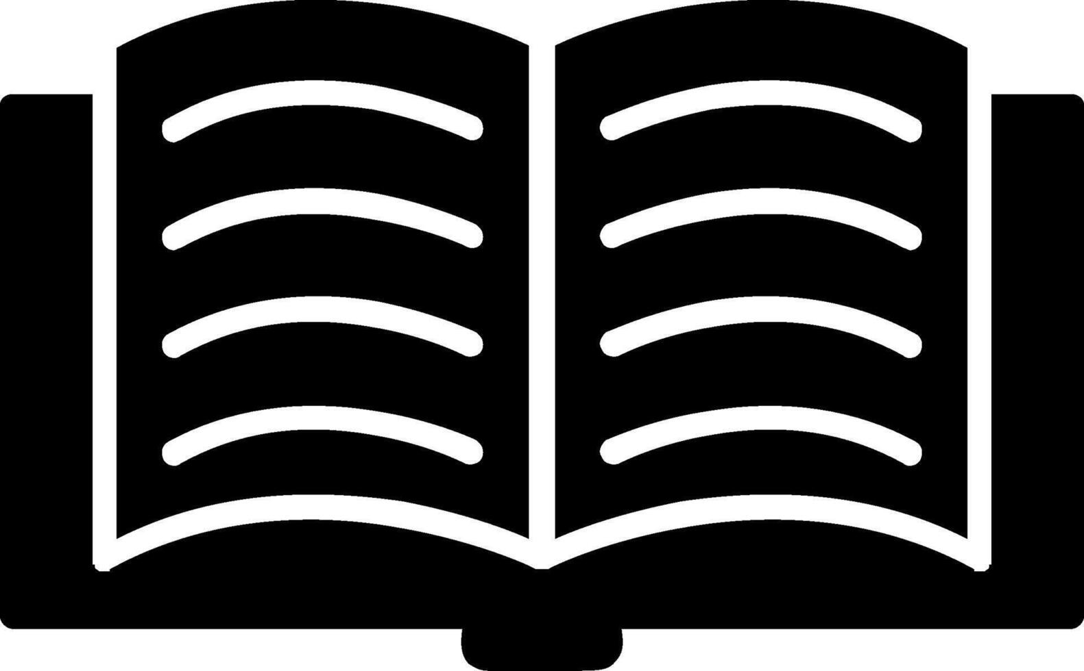 Open Book Glyph Icon vector