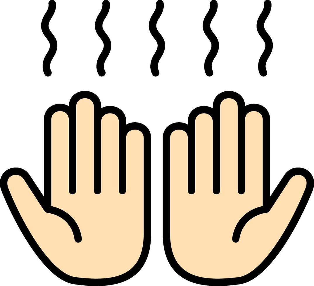 Hand Dryer Line Filled Icon vector