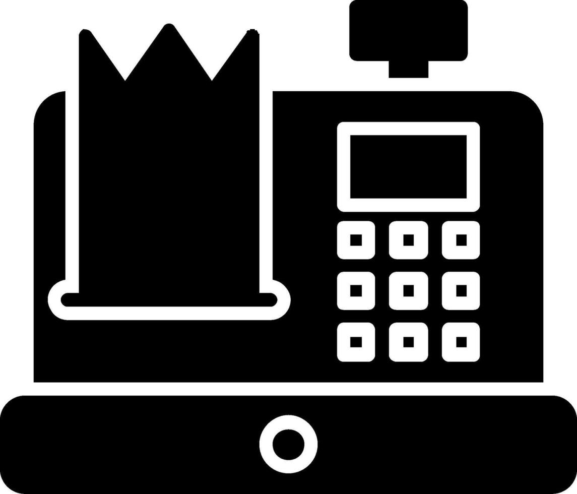 Cash Register Glyph Icon vector