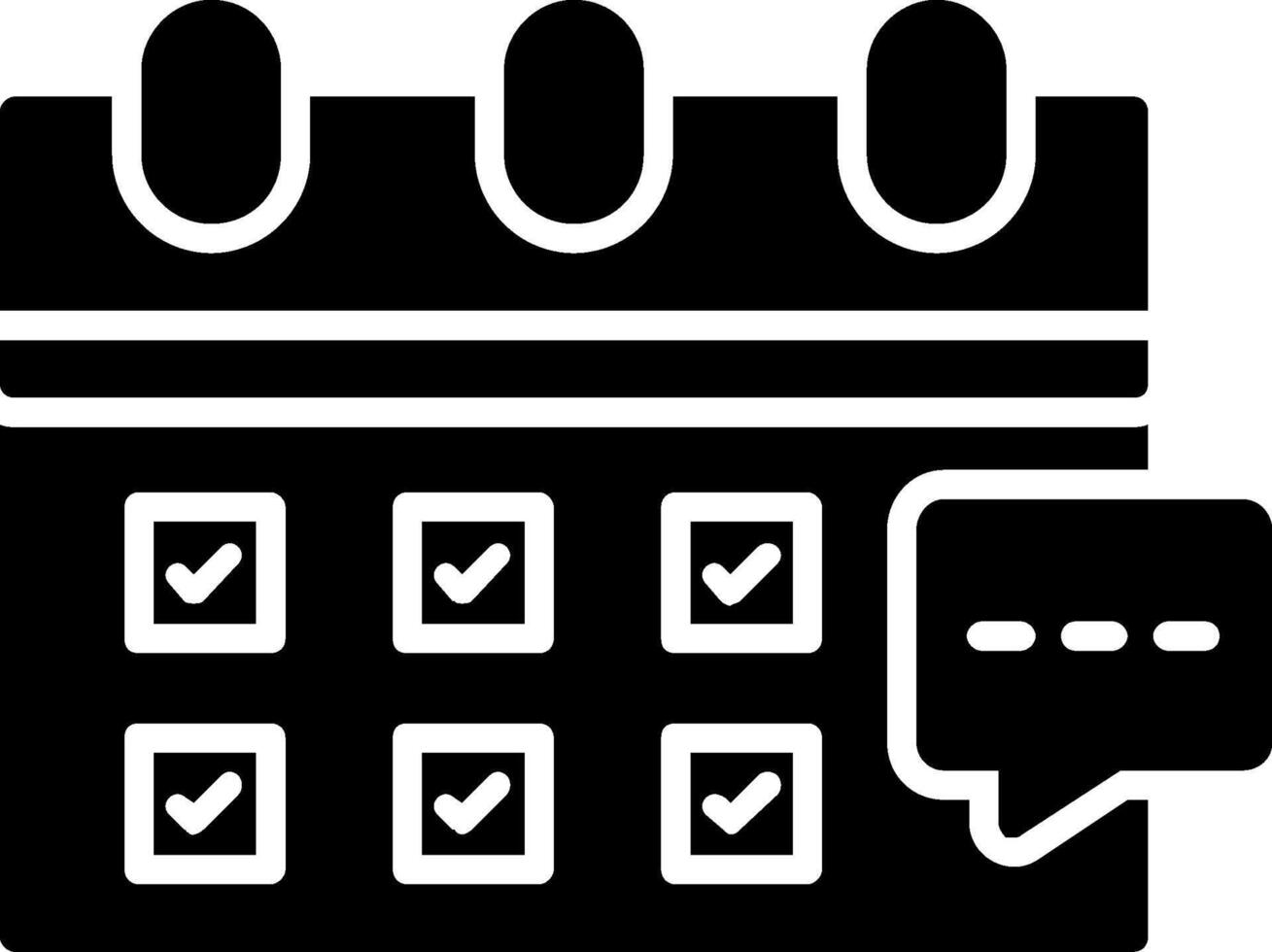 Calendar Glyph Icon vector