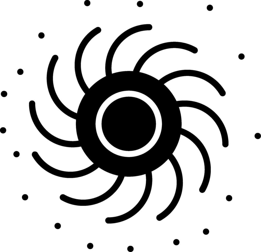 Black Hole Glyph Icon vector