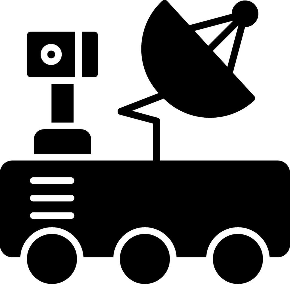 icono de glifo de mars rover vector