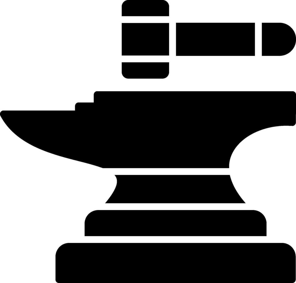 Anvil Glyph Icon vector