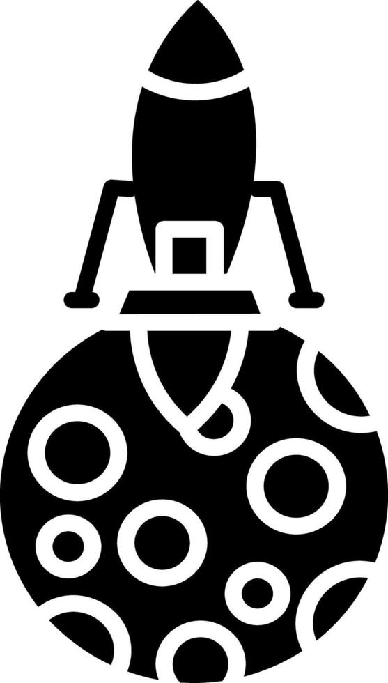 Moon Landing Glyph Icon vector