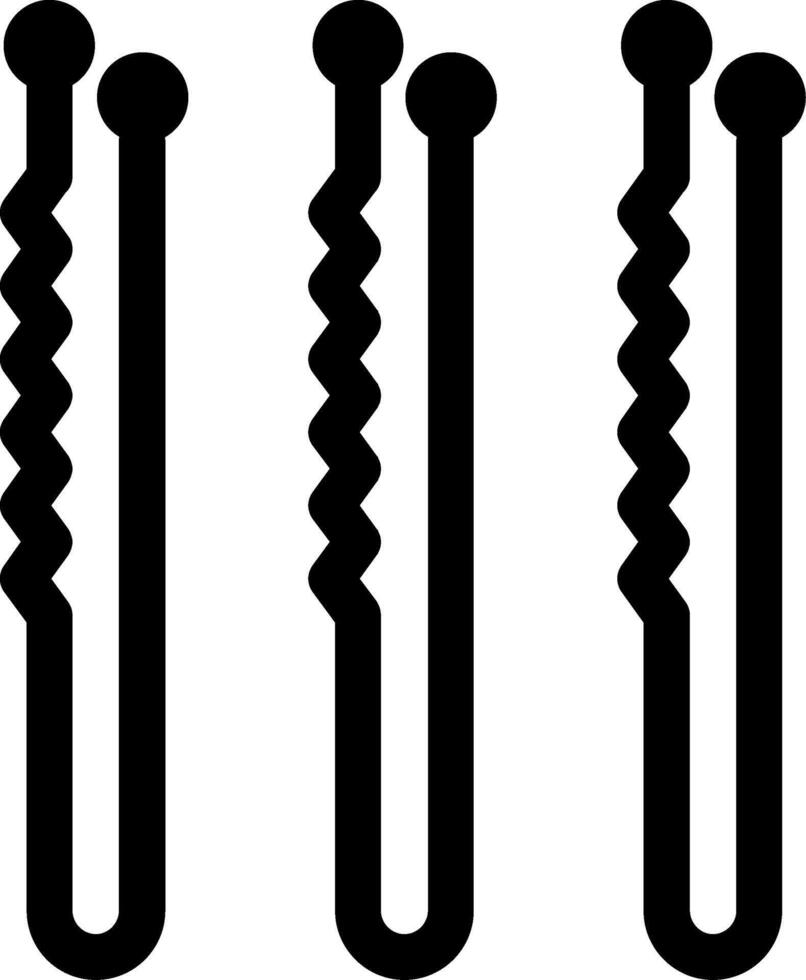 Bobby Pin Glyph Icon vector