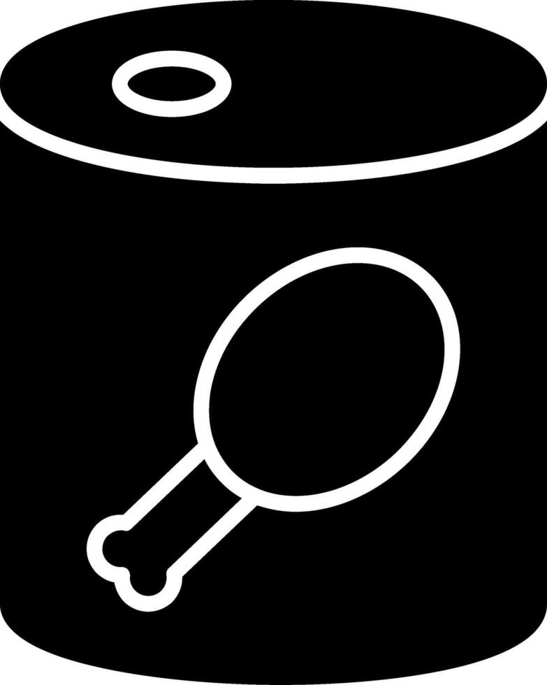 Canned Food Glyph Icon vector