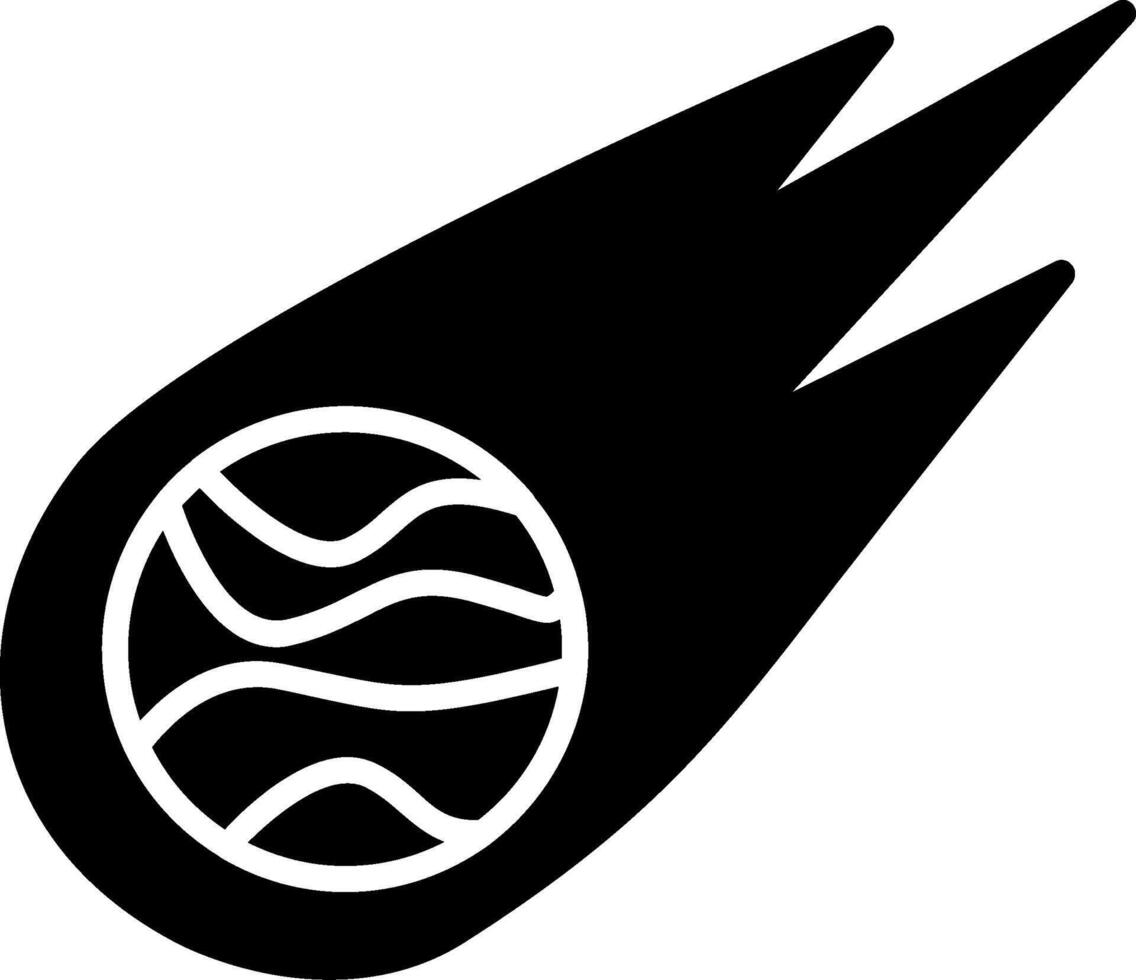 Asteroid Glyph Icon vector