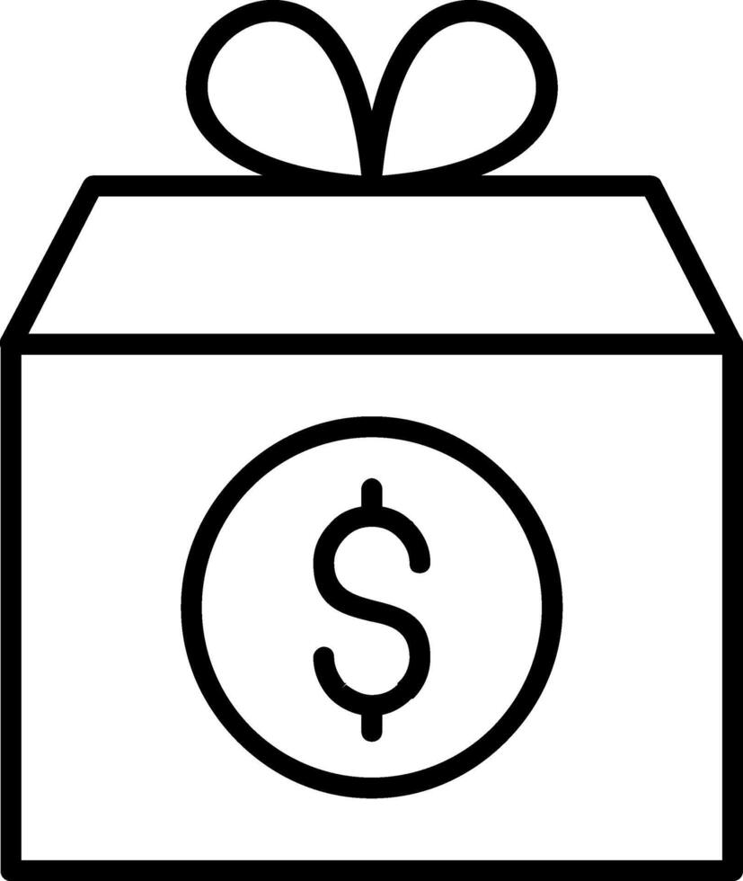 Business Box Line Icon vector