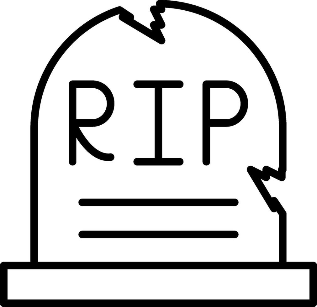 Tomb Line Icon vector