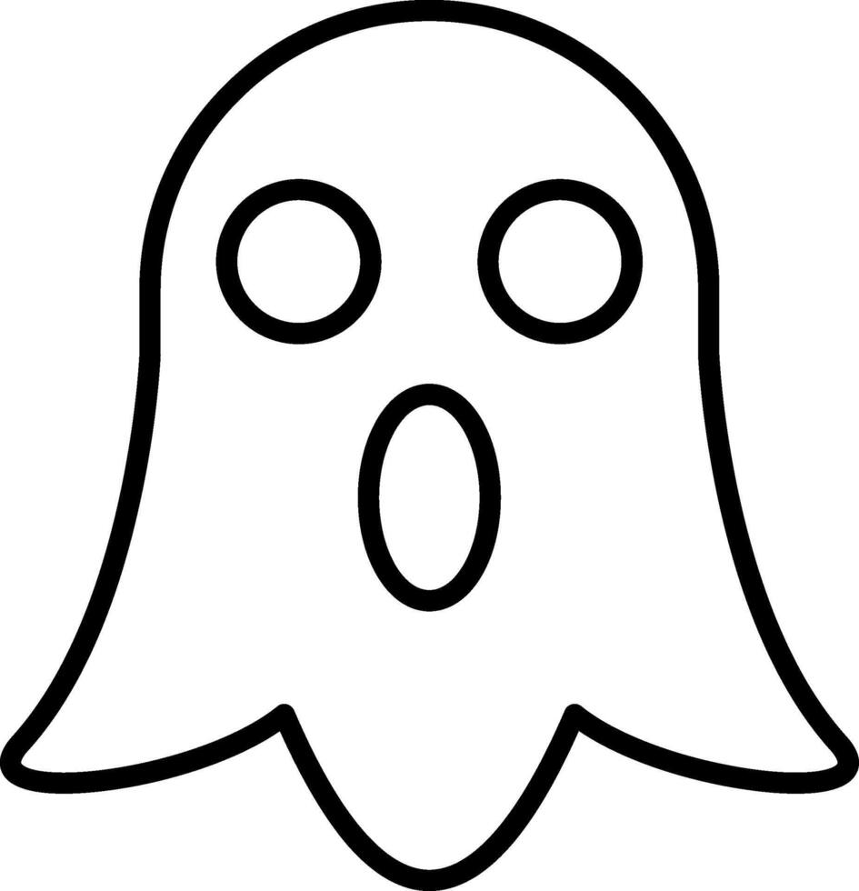 Ghost Line Icon vector