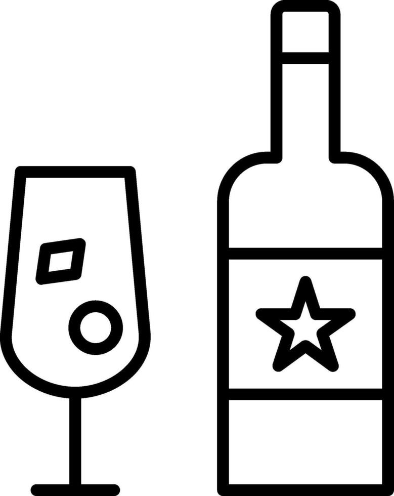 Champagne Line Icon vector