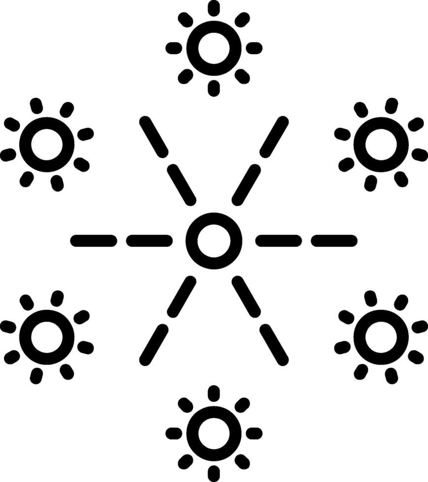 Sparkle Line Icon vector