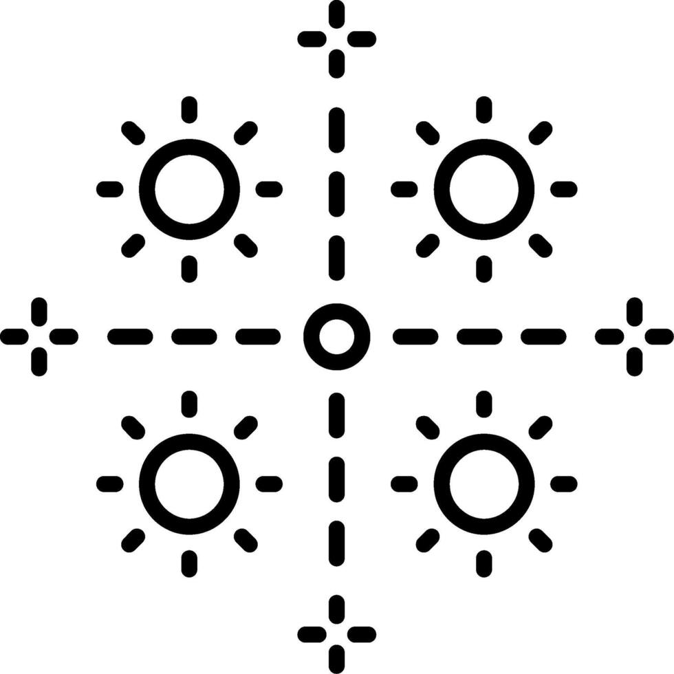 Firework Line Icon vector