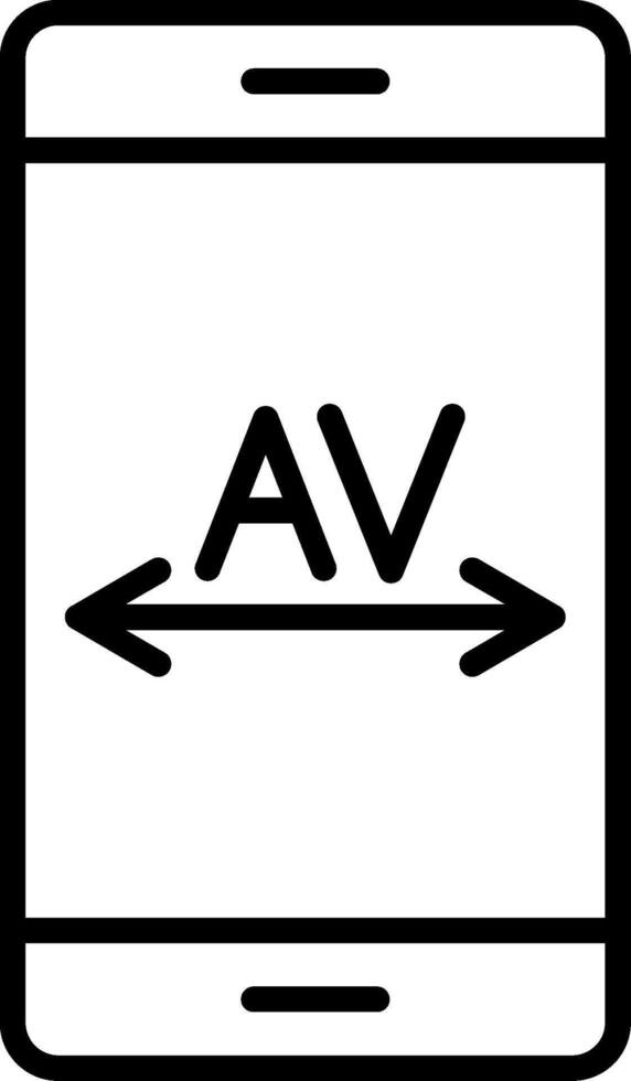 Kerning Line Icon vector