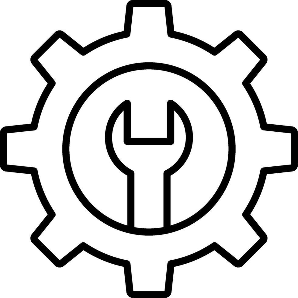 icono de línea de reparación vector