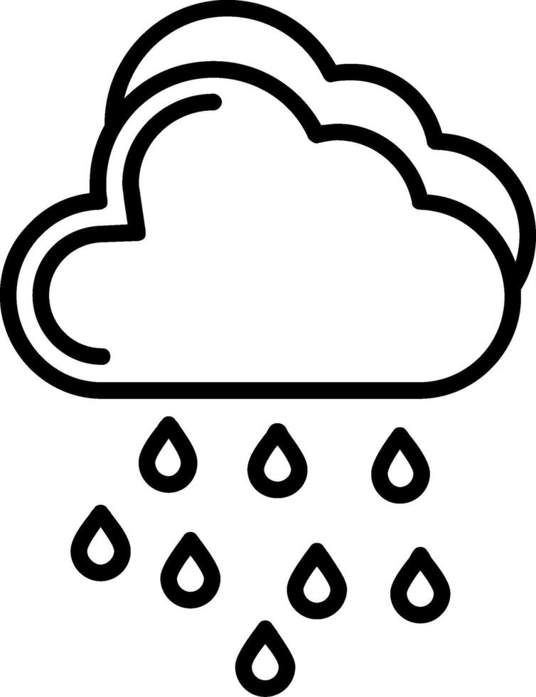 Rain Line Icon vector