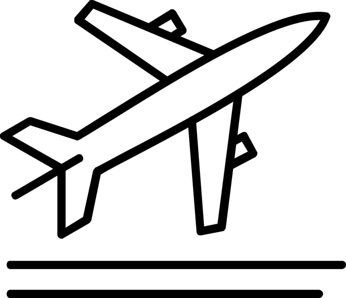 Take Off Line Icon vector
