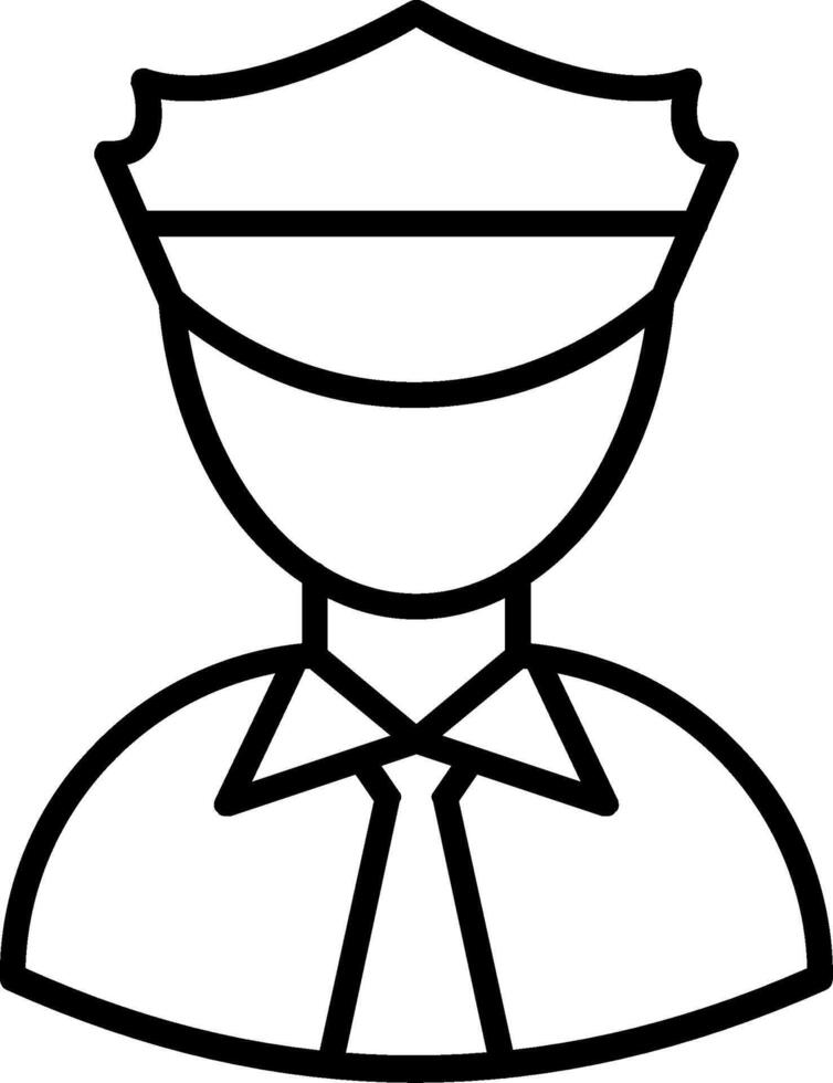 Taxi Driver Line Icon vector