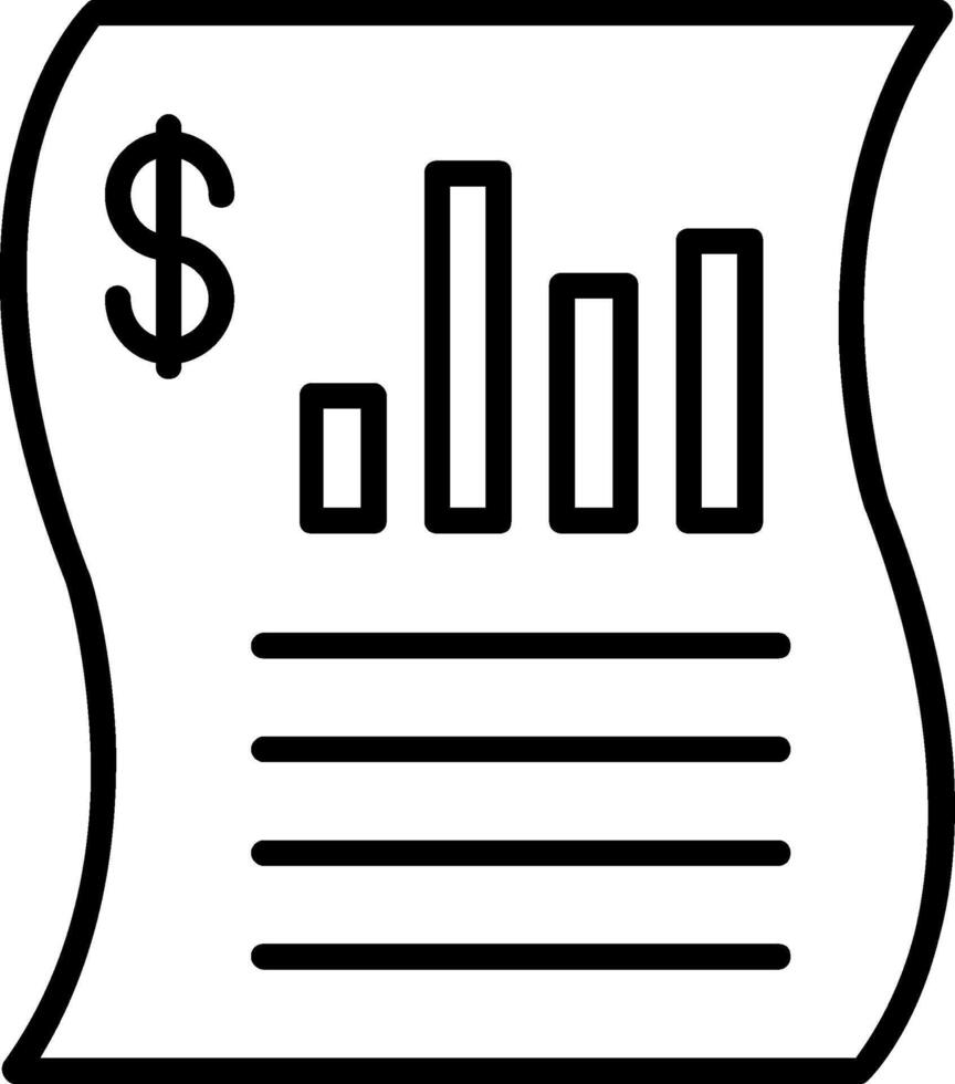 Financial Reporting Line Icon vector