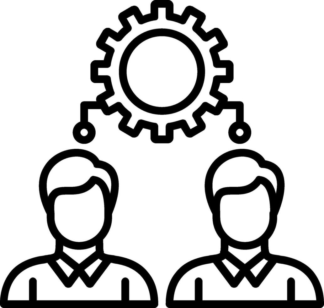 Workforce Line Icon vector