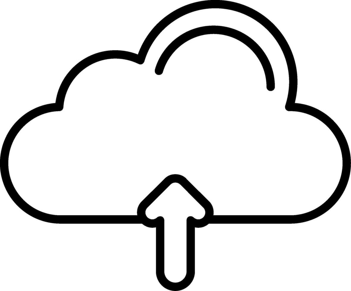 icono de línea de nube vector