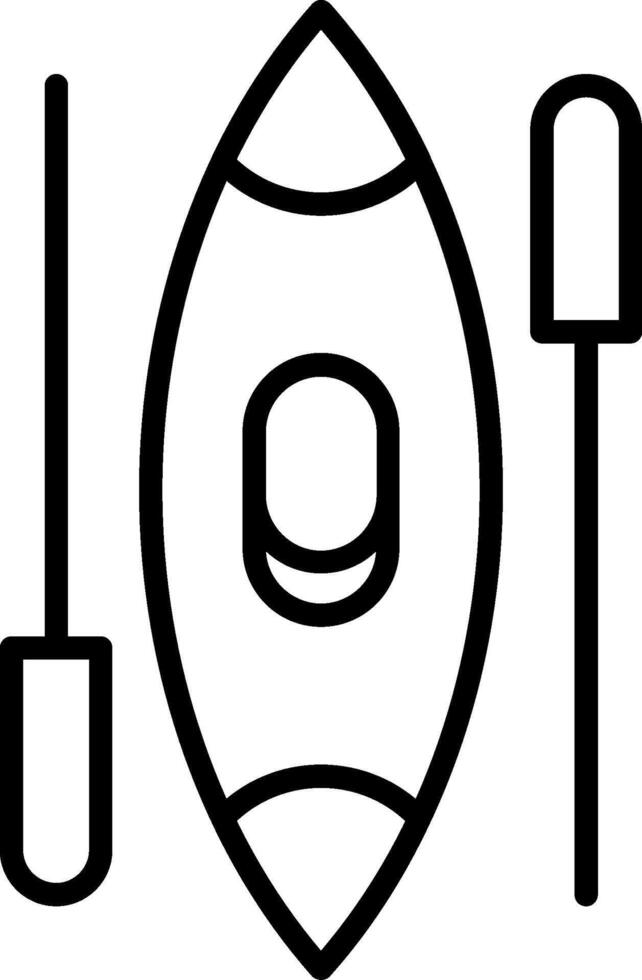 Canoe Line Icon vector