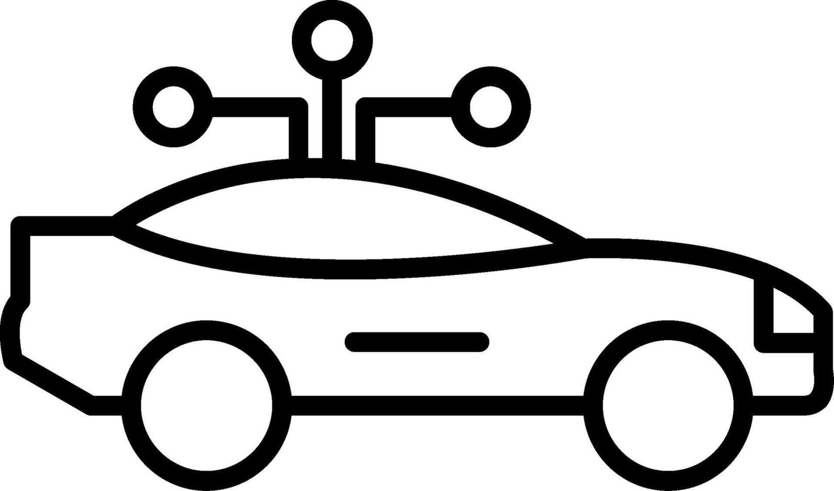 Smart Car Line Icon vector