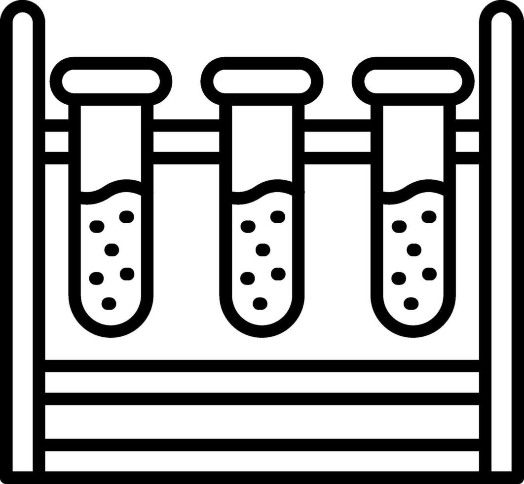 Test Tubes Line Icon vector