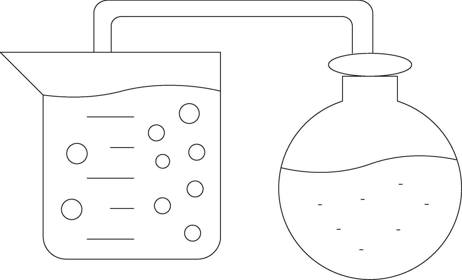 Flask Line Icon vector