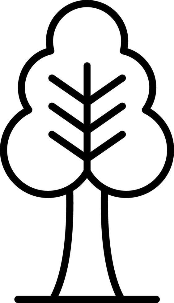 Tree Line Icon vector