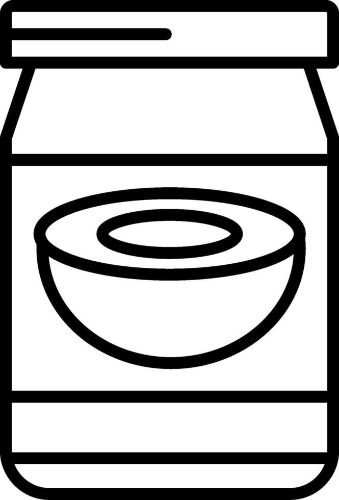 Coconut Oil Line Icon vector