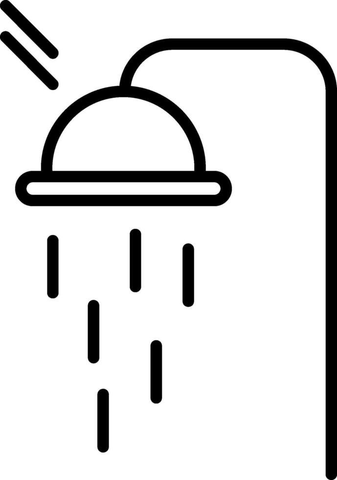 Power Shower Line Icon vector