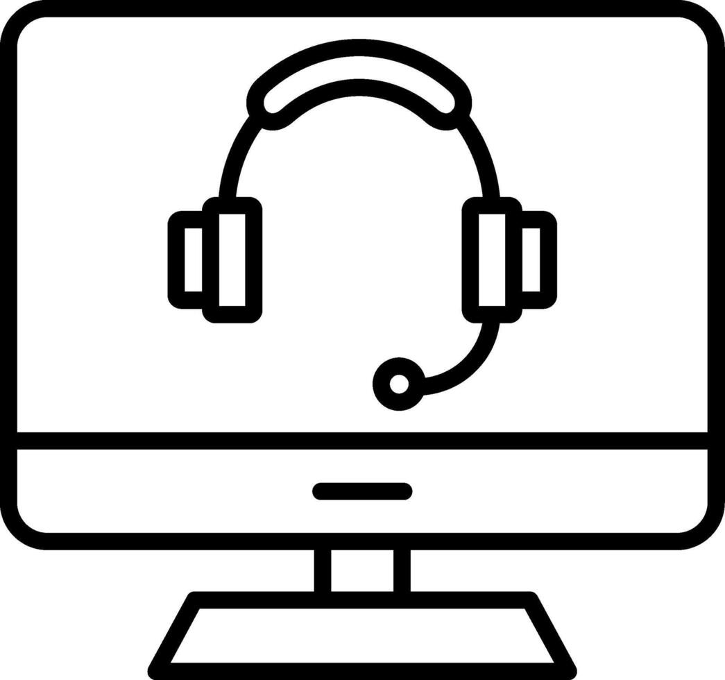 Computer Line Icon vector