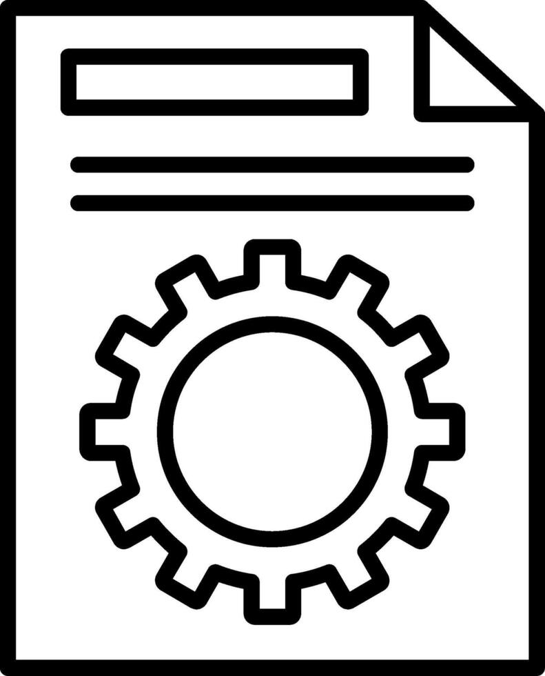File Management Line Icon vector