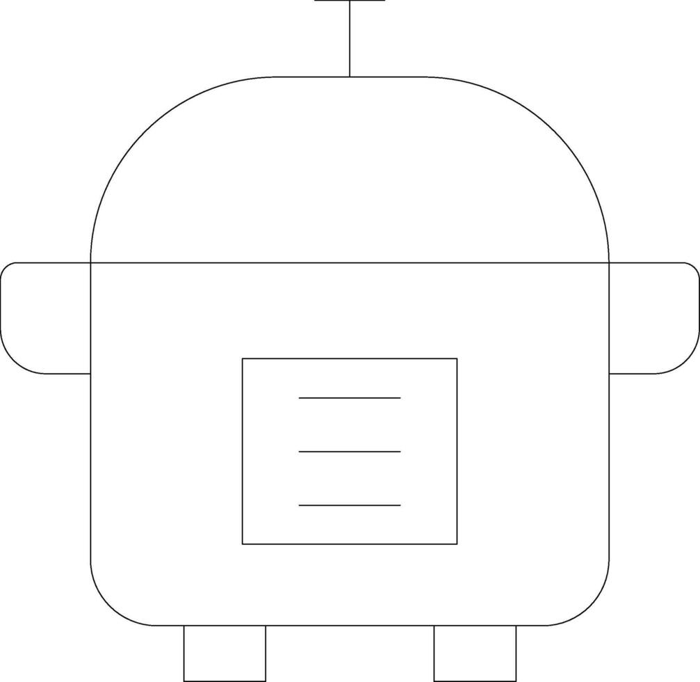 Rice Cooker Line Icon vector