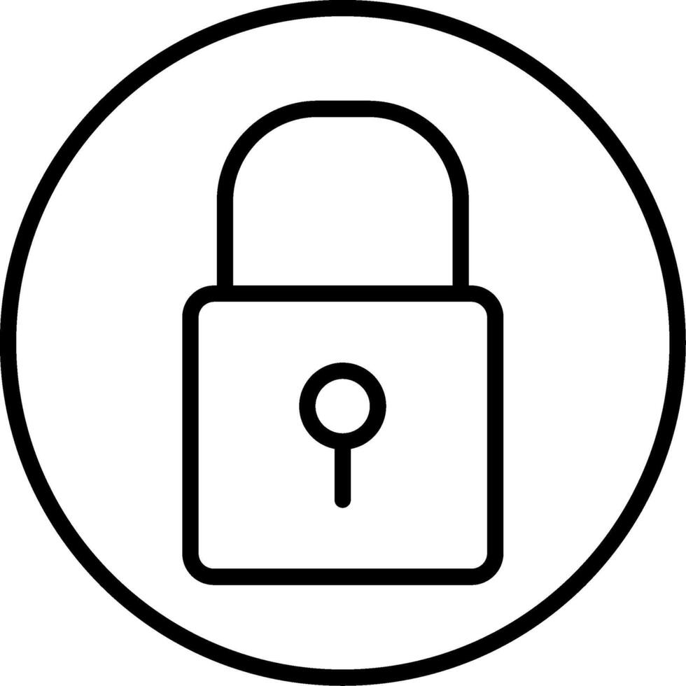 Lock Line Icon vector