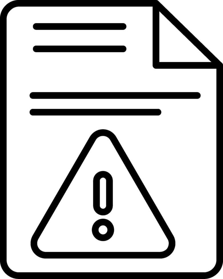 icono de línea de documentos vector