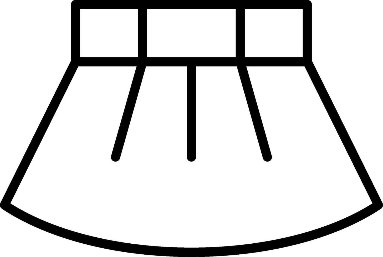 Skirt Line Icon vector