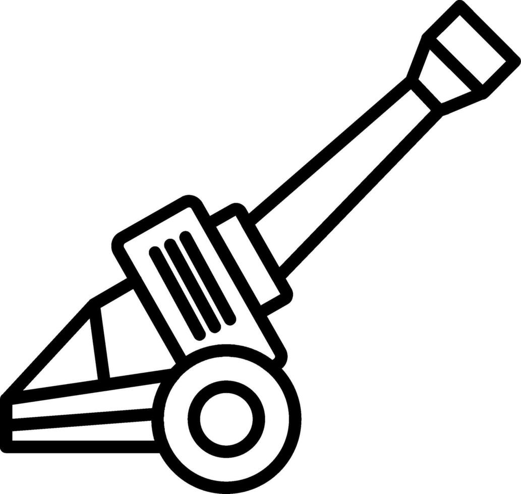 Artillery Line Icon vector