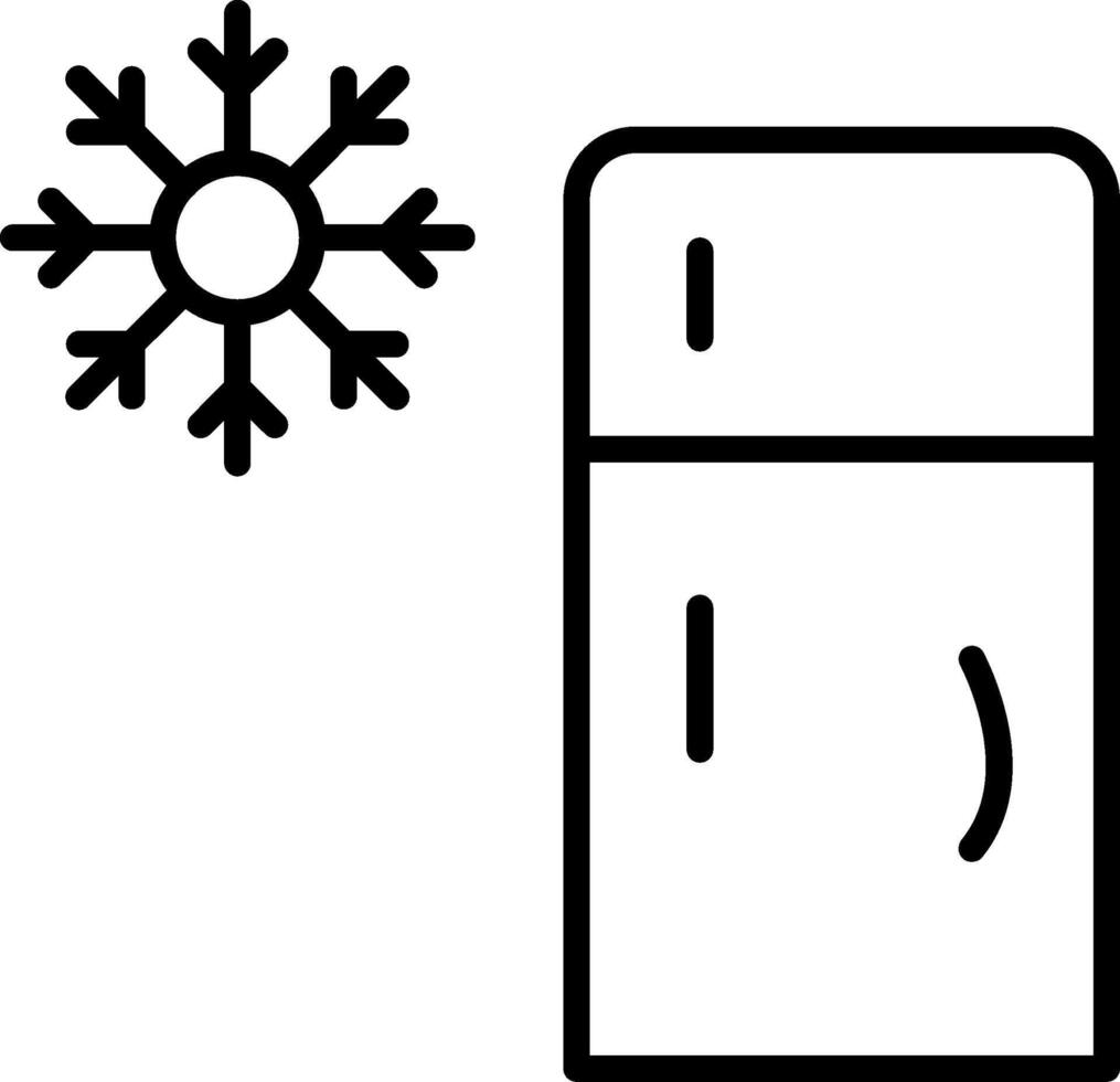 Refrigerator Line Icon vector