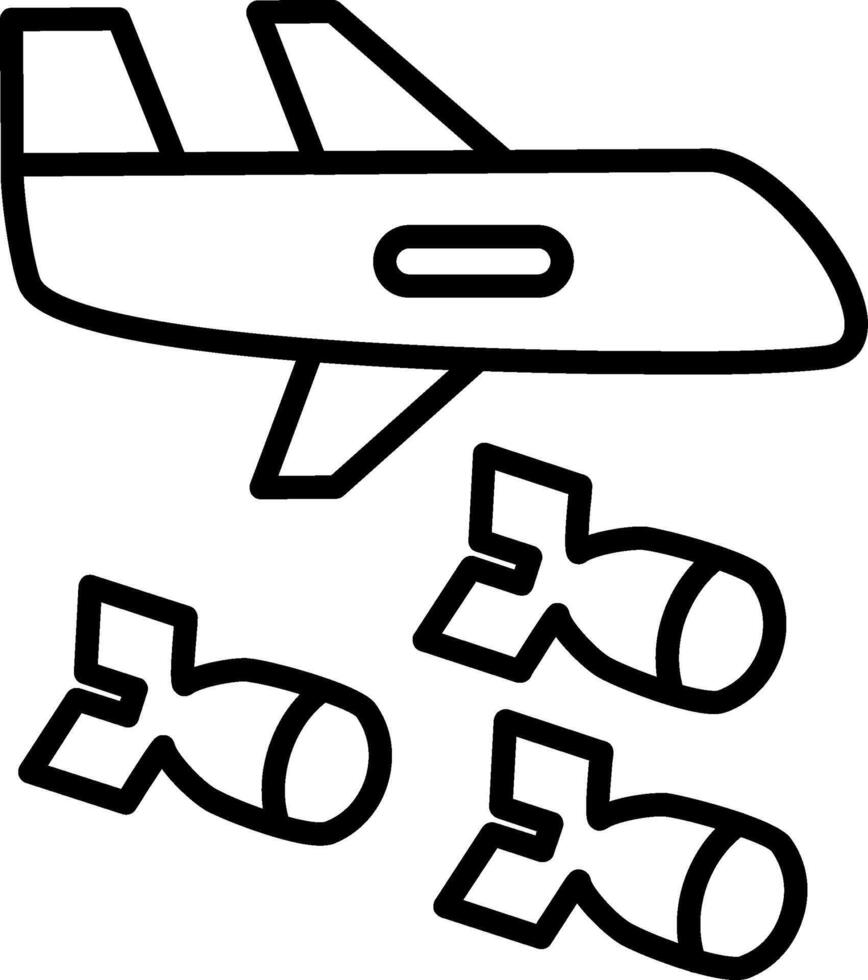 Bomber Line Icon vector