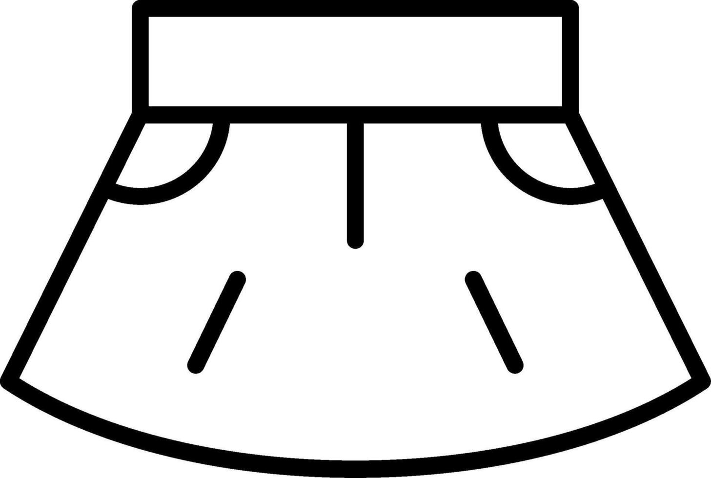 Skirt Line Icon vector