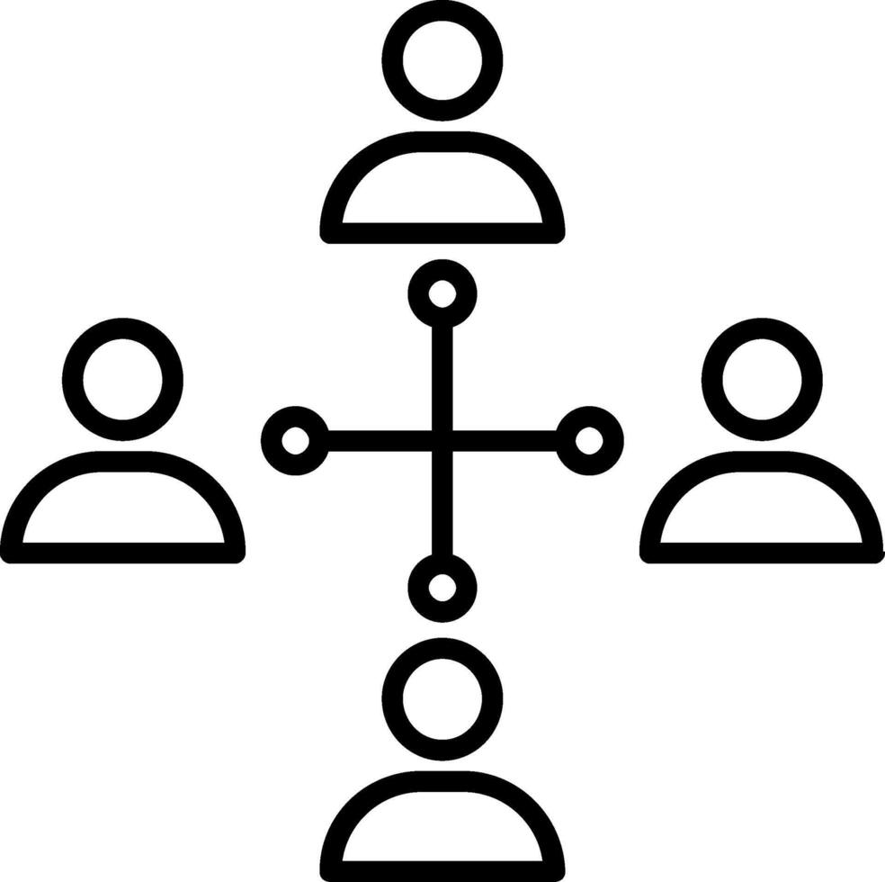 Network Marketing Line Icon vector